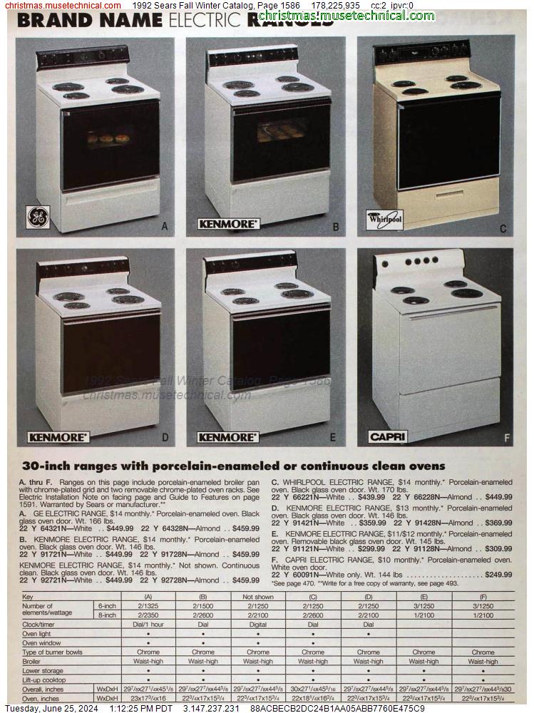 1992 Sears Fall Winter Catalog, Page 1586