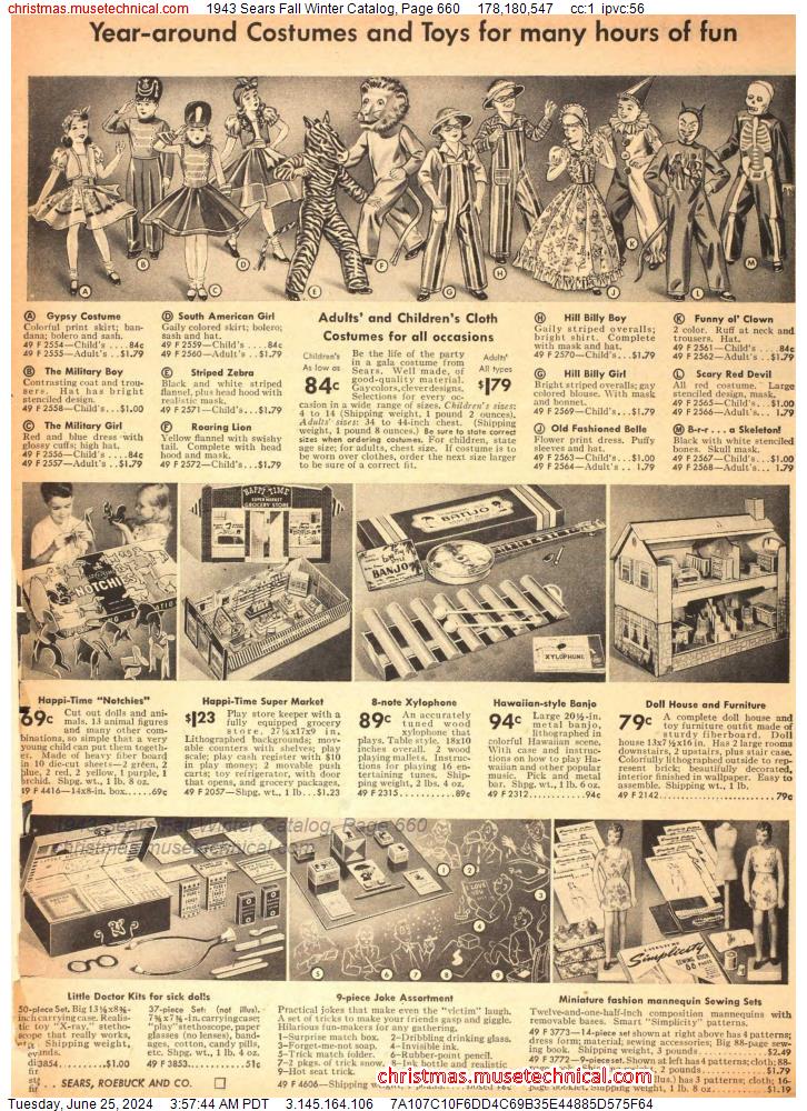 1943 Sears Fall Winter Catalog, Page 660