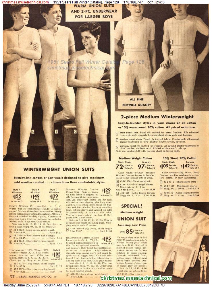 1951 Sears Fall Winter Catalog, Page 128