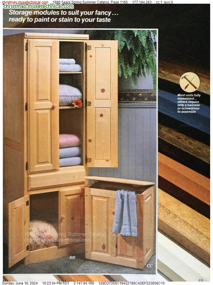 1986 Sears Spring Summer Catalog, Page 1165