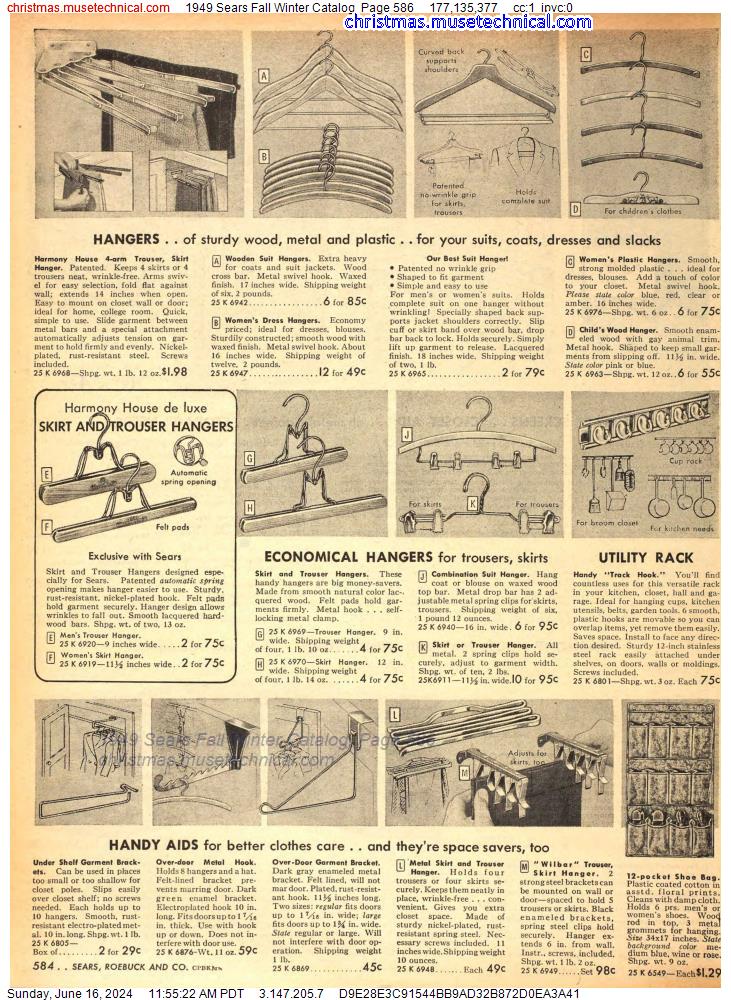 1949 Sears Fall Winter Catalog, Page 586