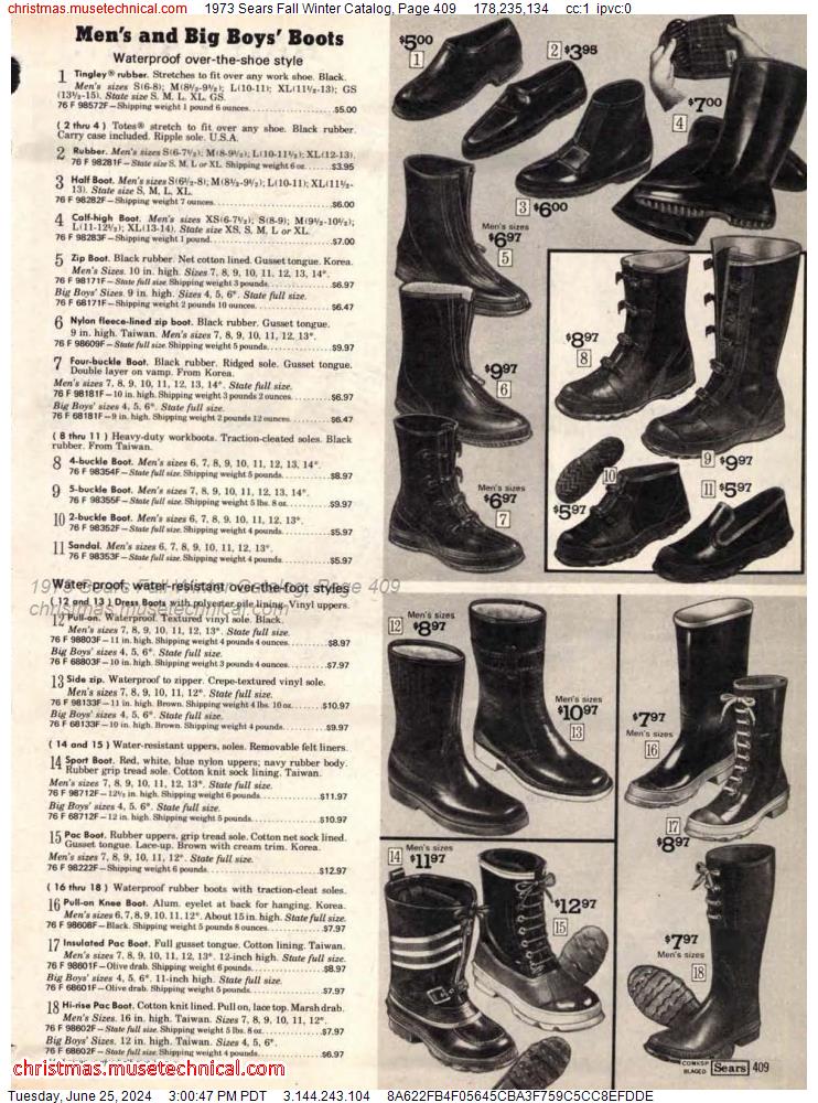 1973 Sears Fall Winter Catalog, Page 409