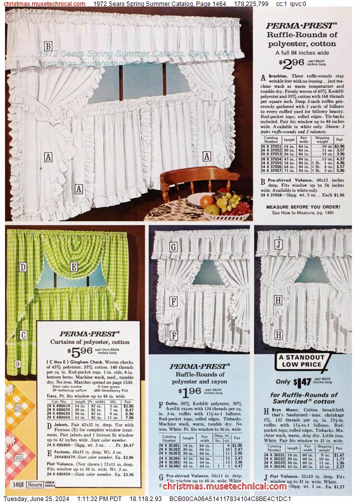 1972 Sears Spring Summer Catalog, Page 1464