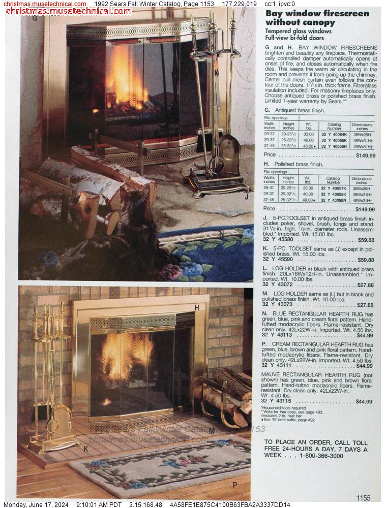 1992 Sears Fall Winter Catalog, Page 1153