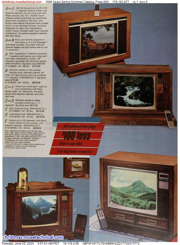 1986 Sears Spring Summer Catalog, Page 859