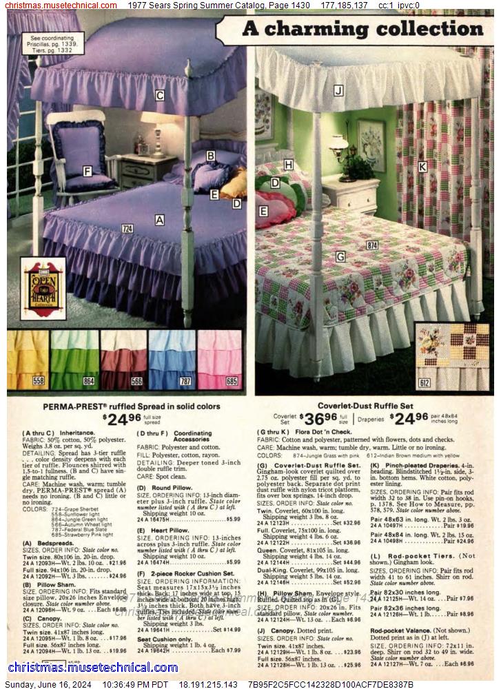 1977 Sears Spring Summer Catalog, Page 1430