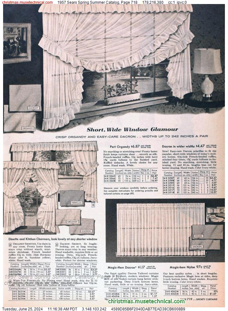 1957 Sears Spring Summer Catalog, Page 718