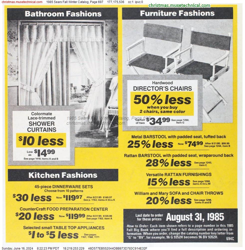 1985 Sears Fall Winter Catalog, Page 697