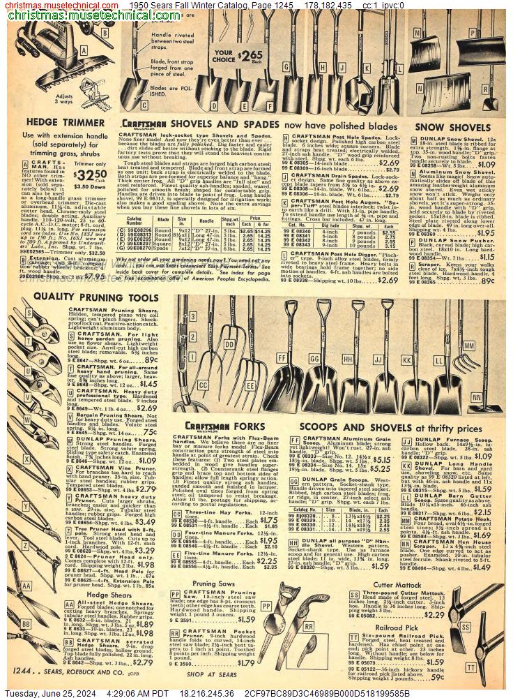 1950 Sears Fall Winter Catalog, Page 1245