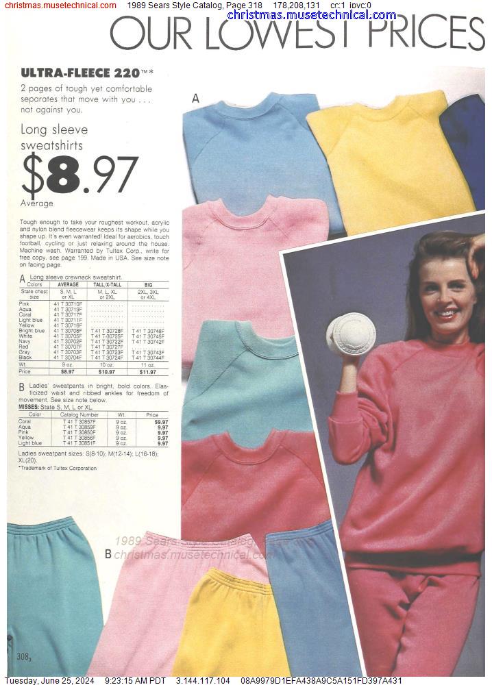 1989 Sears Style Catalog, Page 318