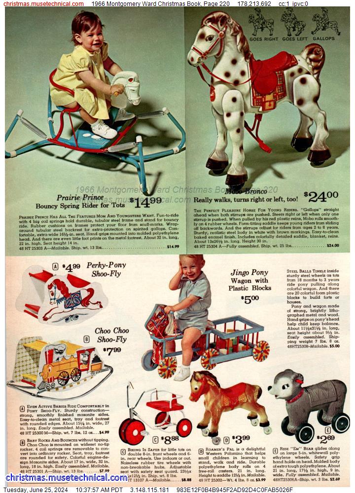 1966 Montgomery Ward Christmas Book, Page 220