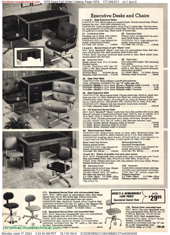 1976 Sears Fall Winter Catalog, Page 1076