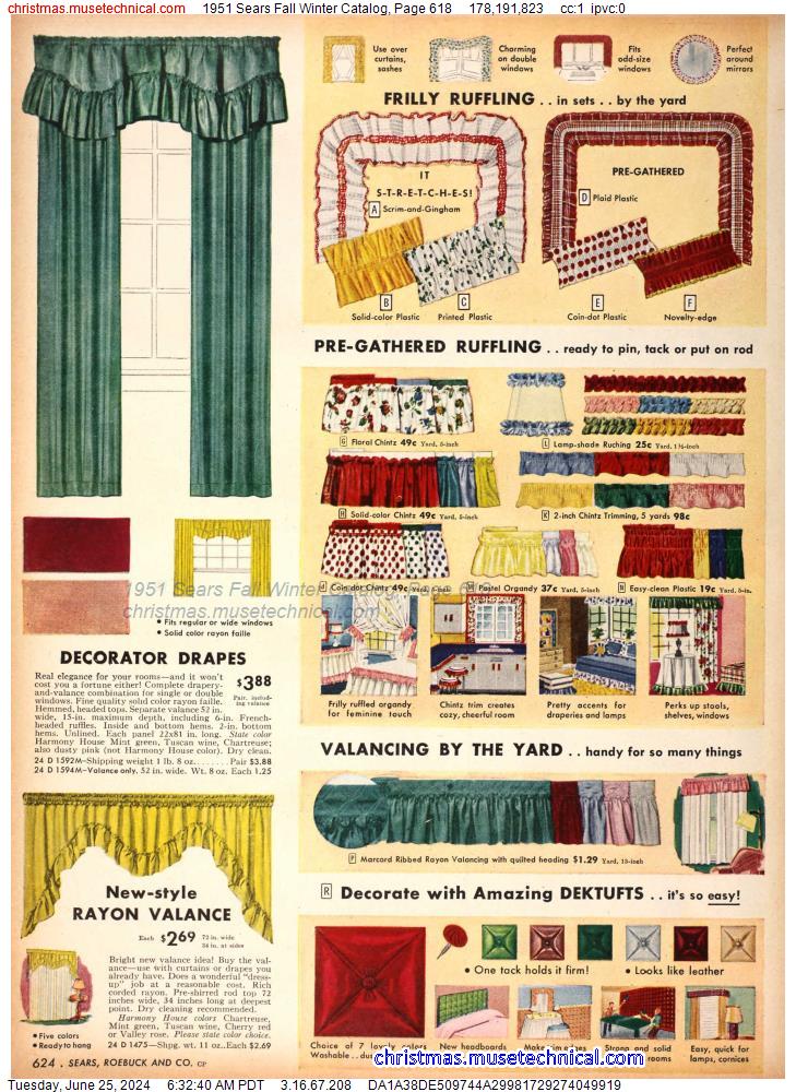 1951 Sears Fall Winter Catalog, Page 618