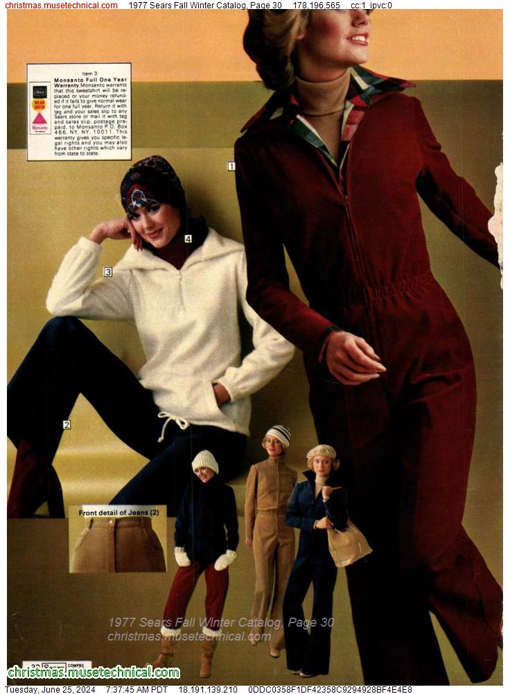 1977 Sears Fall Winter Catalog, Page 30