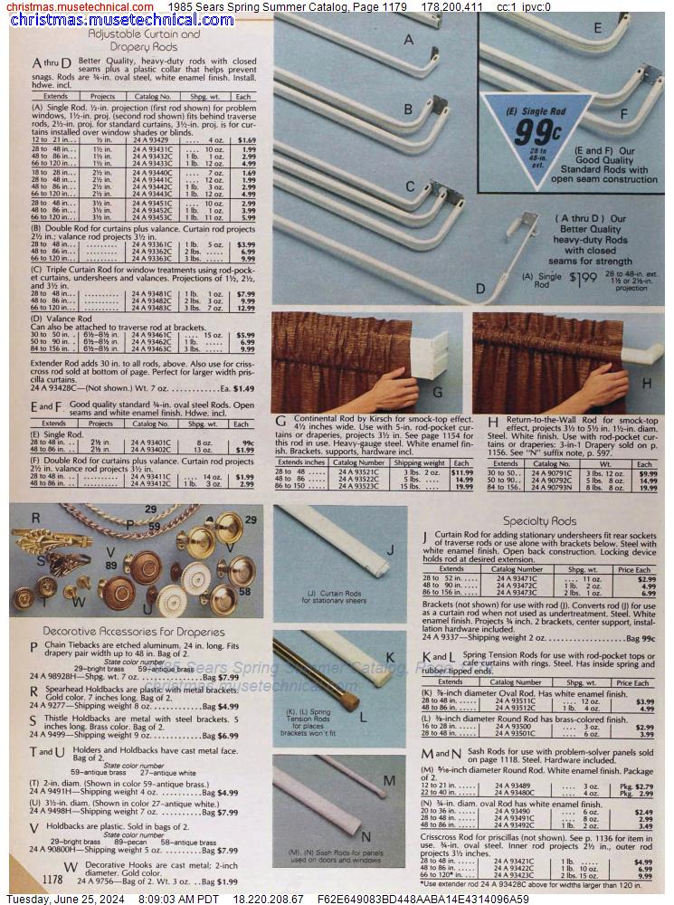 1985 Sears Spring Summer Catalog, Page 1179