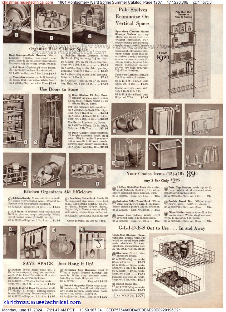 1964 Montgomery Ward Spring Summer Catalog, Page 1207