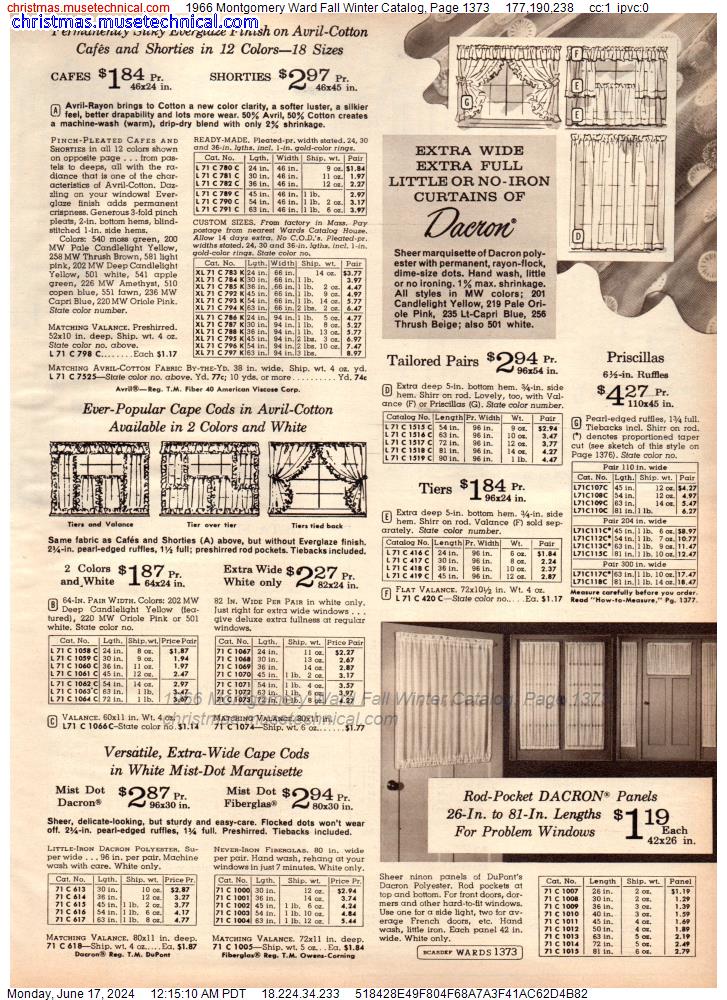 1966 Montgomery Ward Fall Winter Catalog, Page 1373