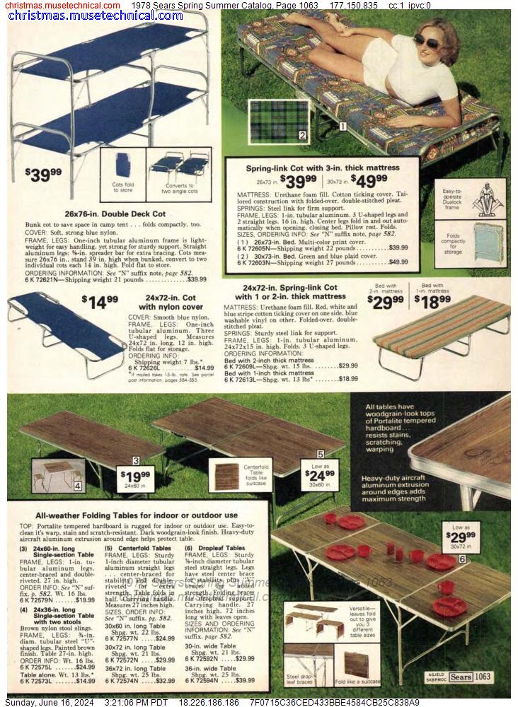 1978 Sears Spring Summer Catalog, Page 1063