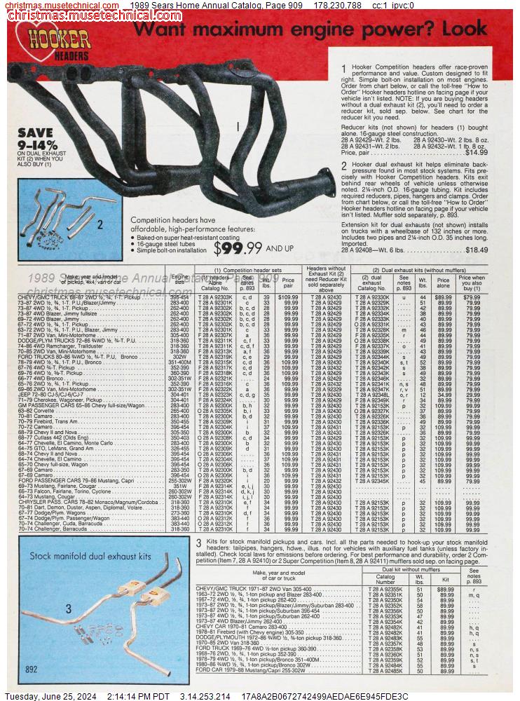 1989 Sears Home Annual Catalog, Page 909