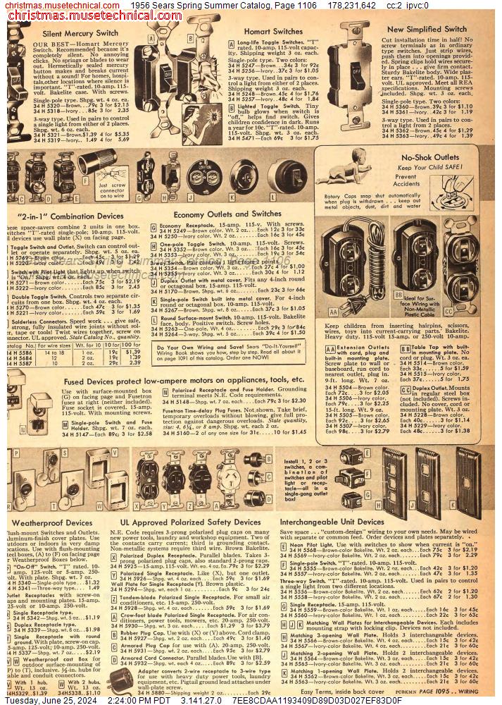 1956 Sears Spring Summer Catalog, Page 1106