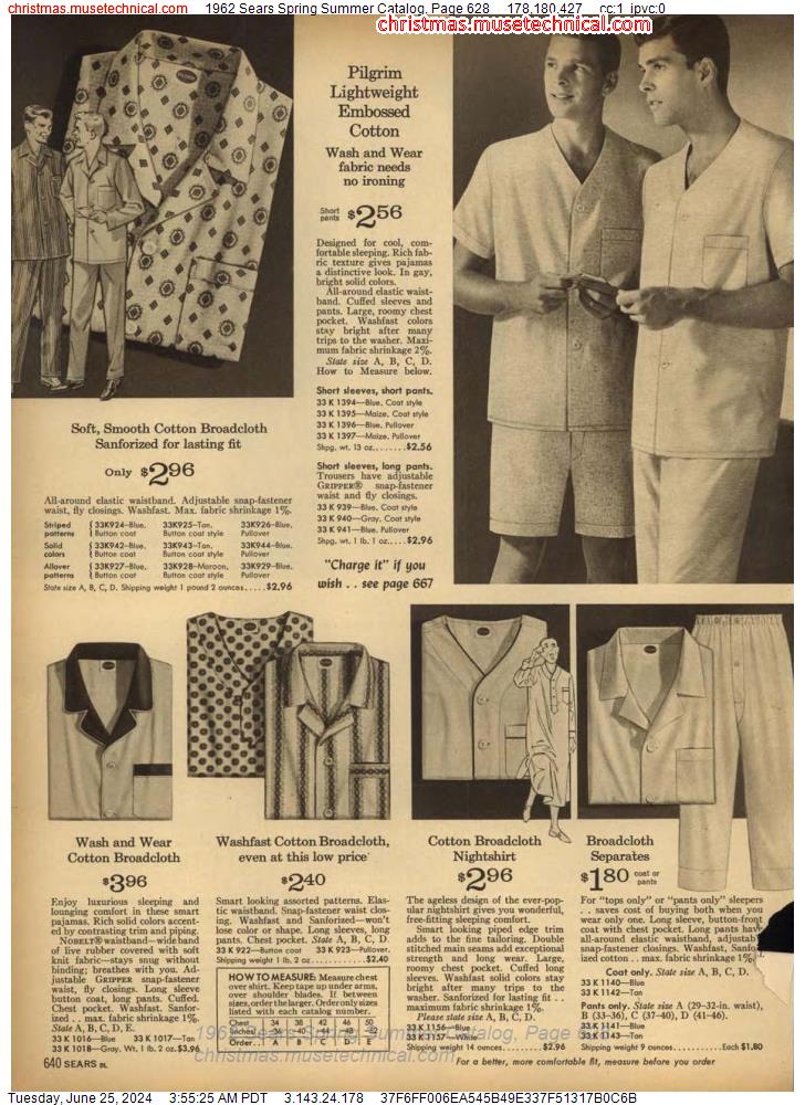 1962 Sears Spring Summer Catalog, Page 628
