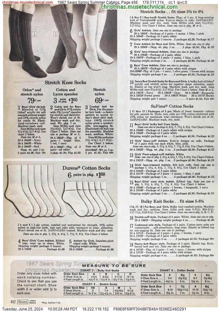 1967 Sears Spring Summer Catalog, Page 456