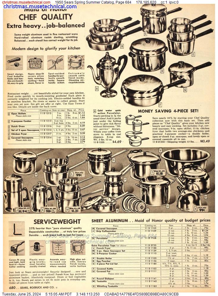 1950 Sears Spring Summer Catalog, Page 684