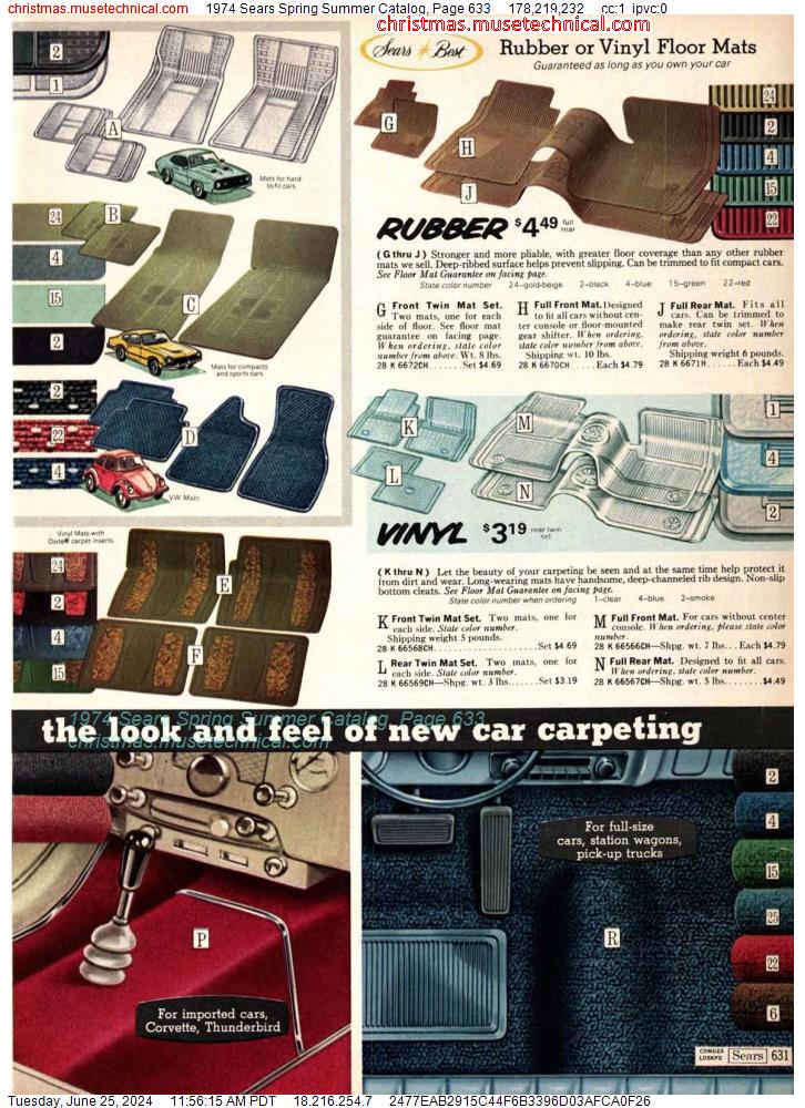 1974 Sears Spring Summer Catalog, Page 633
