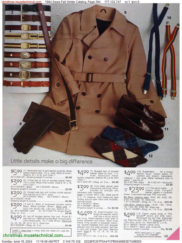 1984 Sears Fall Winter Catalog, Page 394