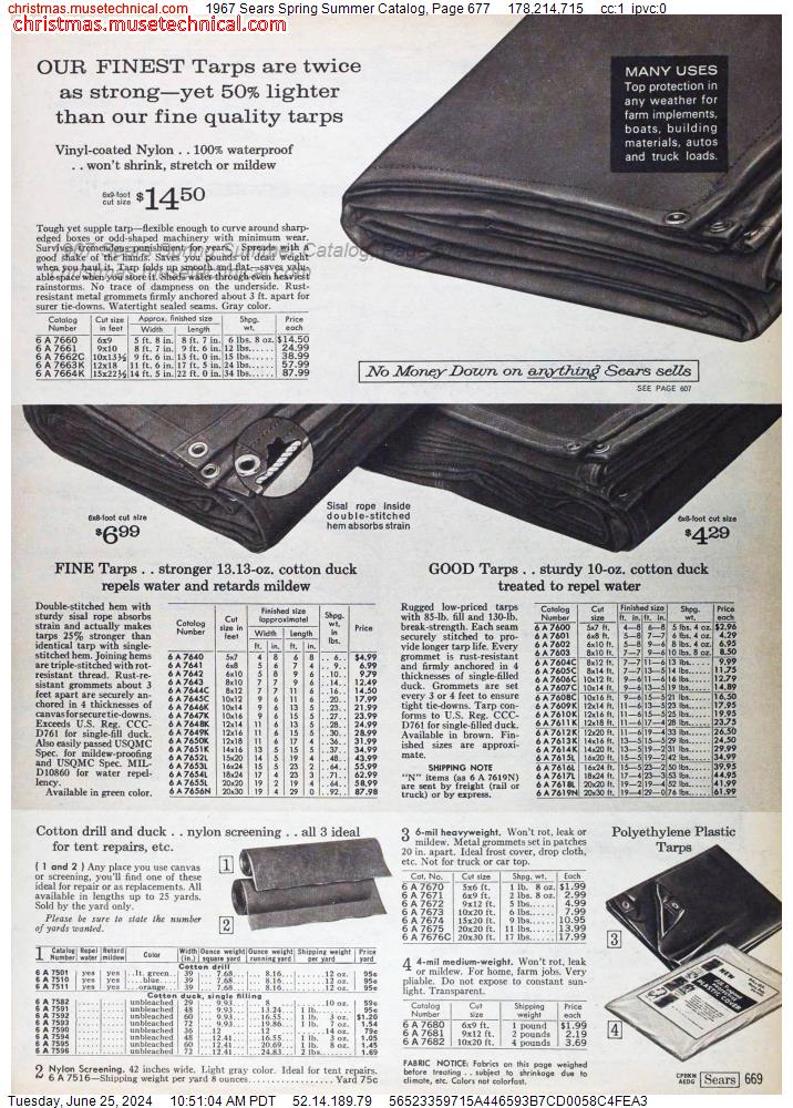 1967 Sears Spring Summer Catalog, Page 677