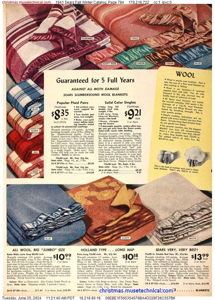 1941 Sears Fall Winter Catalog, Page 794