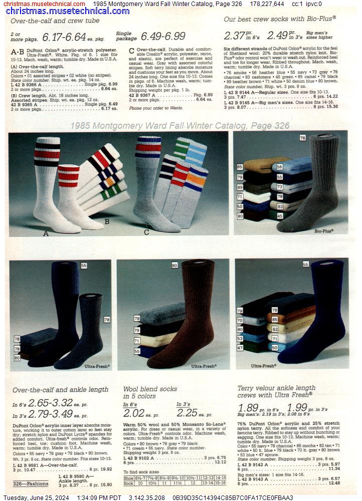 1985 Montgomery Ward Fall Winter Catalog, Page 326