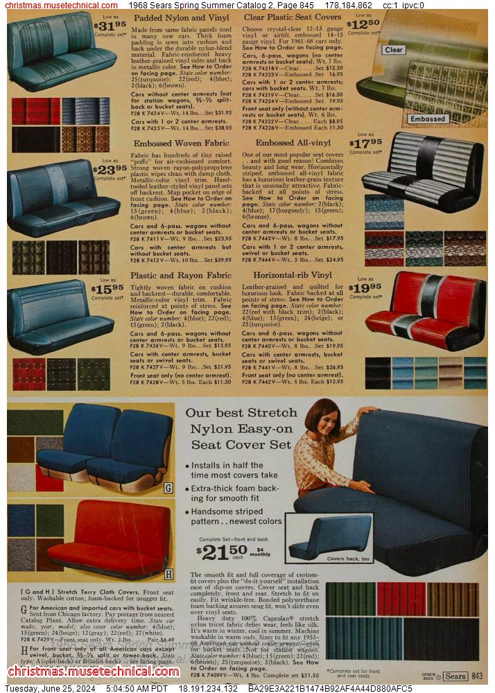1968 Sears Spring Summer Catalog 2, Page 845