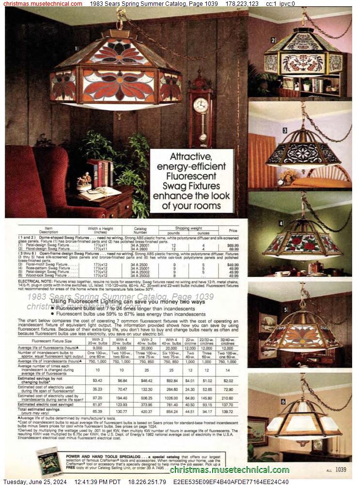 1983 Sears Spring Summer Catalog, Page 1039