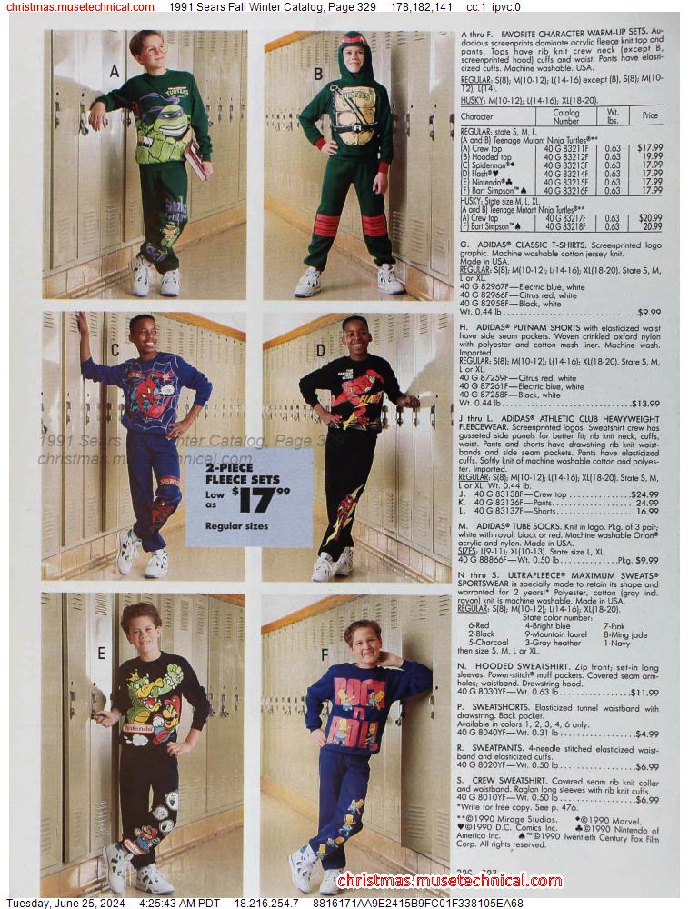 1991 Sears Fall Winter Catalog, Page 329
