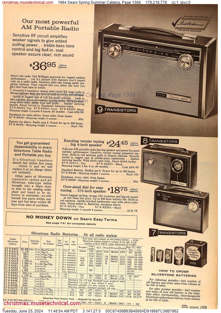 1964 Sears Spring Summer Catalog, Page 1389