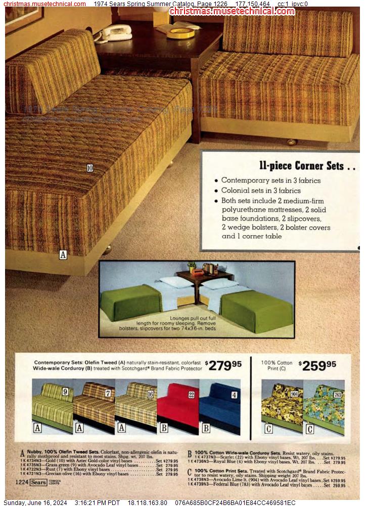 1974 Sears Spring Summer Catalog, Page 1226