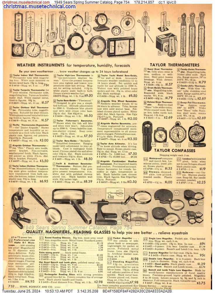 1949 Sears Spring Summer Catalog, Page 754