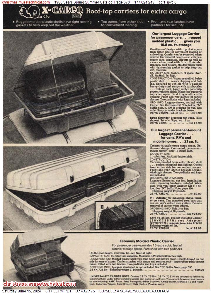 1980 Sears Spring Summer Catalog, Page 670