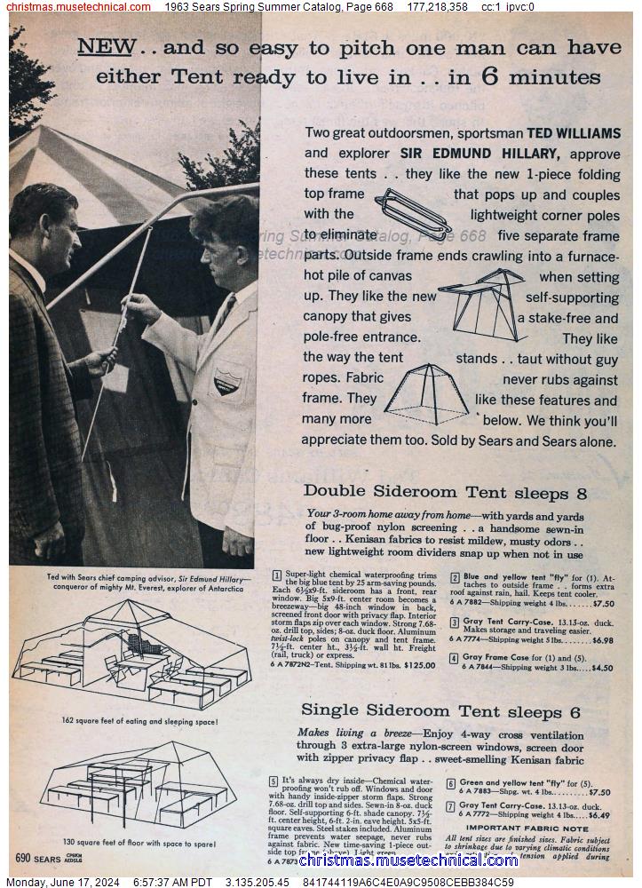 1963 Sears Spring Summer Catalog, Page 668