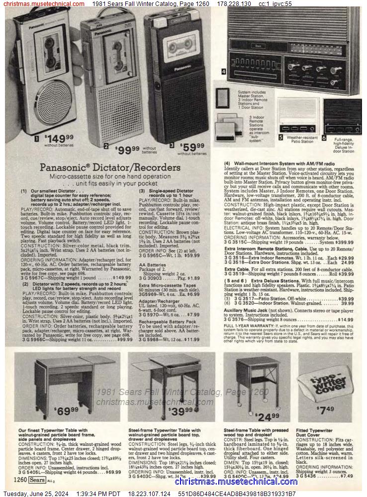 1981 Sears Fall Winter Catalog, Page 1260