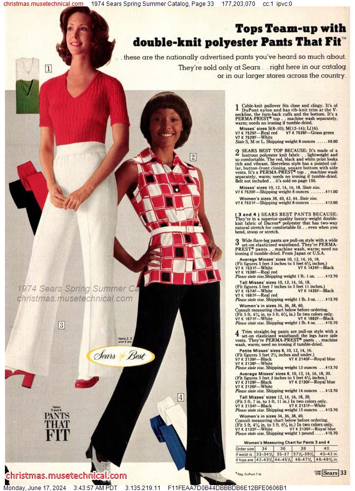 1974 Sears Spring Summer Catalog, Page 33