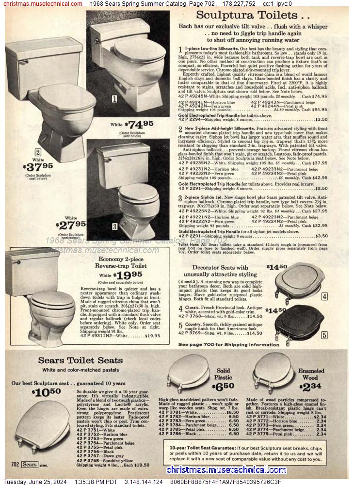 1968 Sears Spring Summer Catalog, Page 702