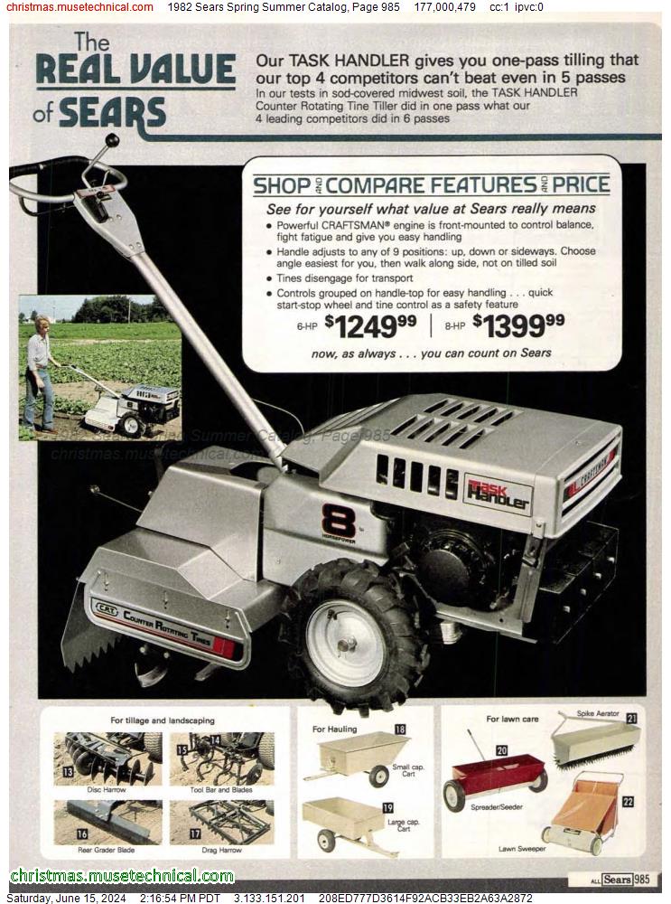 1982 Sears Spring Summer Catalog, Page 985