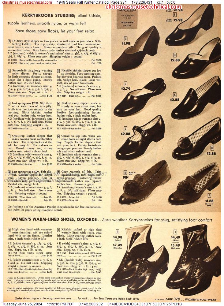 1949 Sears Fall Winter Catalog, Page 381