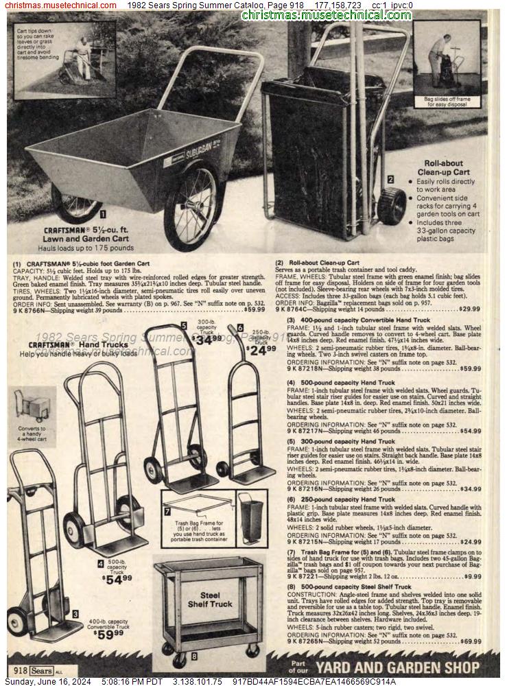 1982 Sears Spring Summer Catalog, Page 918