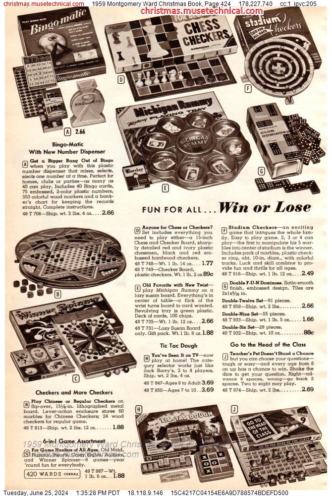 1959 Montgomery Ward Christmas Book, Page 424