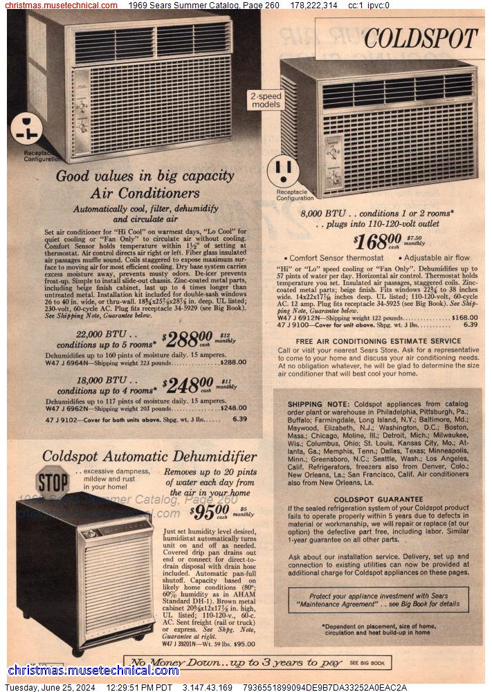 1969 Sears Summer Catalog, Page 260