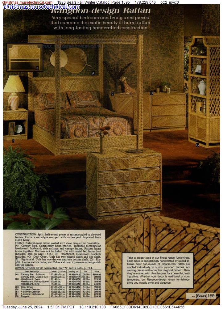 1980 Sears Fall Winter Catalog, Page 1595