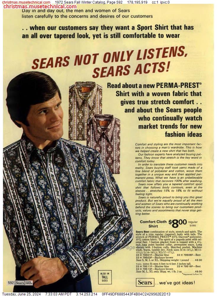 1972 Sears Fall Winter Catalog, Page 592